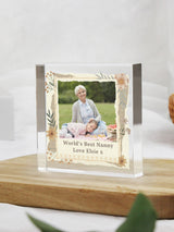 Next PMC Personalised Wild Flowers Photo Upload Small Crystal Ornament- Buy online at McGrocer
