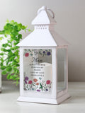 PMC personalised wild flowers LED lantern - British product