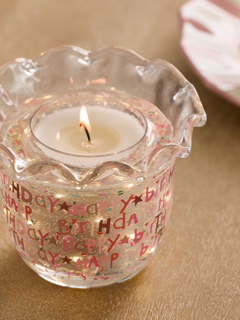 Vanilla & Cocoa Bean Happy Birthday light up candle, UK version