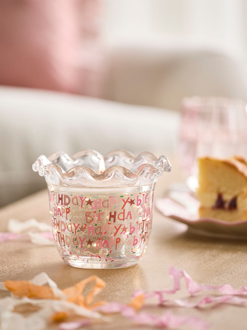 Vanilla & Cocoa Bean Happy Birthday light up candle, UK version