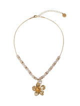 Bibi Bijoux Gold Tone Flower Bead Necklace 41cm