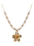 Bibi Bijoux Gold Tone Flower Bead Necklace 41cm - British product