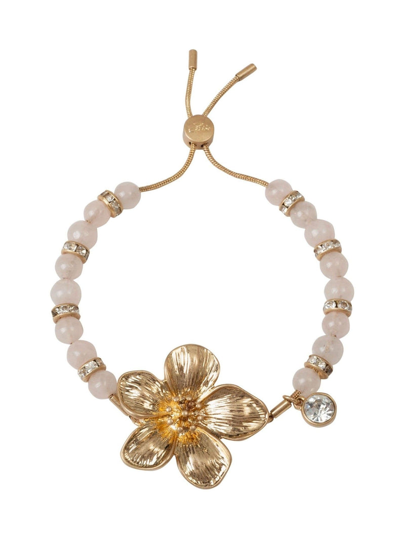 Bibi Bijoux gold tone flower bead friendship bracelet 23cm - British product