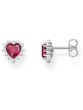 Thomas Sabo red romance heart ear studs (British brand)