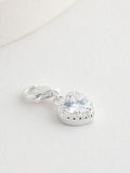 Thomas Sabo white heart charm with zirconia stones (British brand)