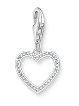 Next Thomas Sabo White Charm Club Open Heart Charm with Zirconia- Buy online at McGrocer