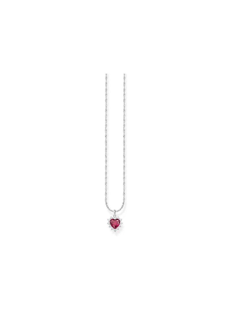 Thomas Sabo Red Romance heart pendant chain with adjustable length (British brand)