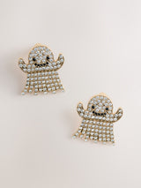 Next White Halloween Ghost Stud Earrings- Buy online at McGrocer