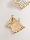 White Halloween ghost stud earrings (British brand)