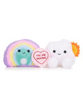 Swizzels Love Hearts Rainbow Cloud soft toy pair, UK version
