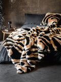 Rockett St George black tiger faux fur throw 150x200cm (British brand)