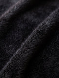 Rockett St George black luxe faux fur slogan throw British brand