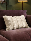 Natural woven chevron cushion 40x59cm, UK version