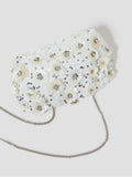 Monsoon floral embellished clutch bag 10cm, imported from the UK
