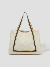 Next Monsoon Natural Nia Stripe Strap Tote Bag- Buy online at McGrocer