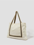 Monsoon Nia stripe strap tote bag, cotton outer (British brand)