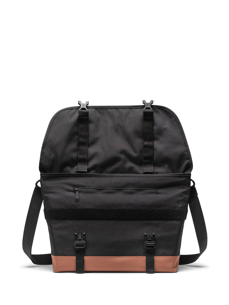 Herschel Supply Co Cove messenger bag in black and brown, imported from the UK