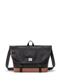 Herschel Supply Co Cove messenger bag in black and brown, imported from the UK