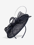 Jon Richard Blue Navy Woven Bow Fascinator 59mm x 37mm, UK version