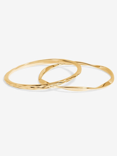 Next Jon Richard Gold Tone Polished Bangles 2 Pack Gold Plated Bangles- Buy online at McGrocer