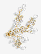 Next Jon Richard Gold Crystal Spray Floral Pearl Embellished Hair Slide with 50mm Fastening- Buy online at McGrocer