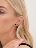 Jon Richard gold tone jet enamel earrings 3 pack, UK version