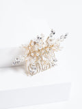 Jon Richard gold pearl crystal floral comb, UK version