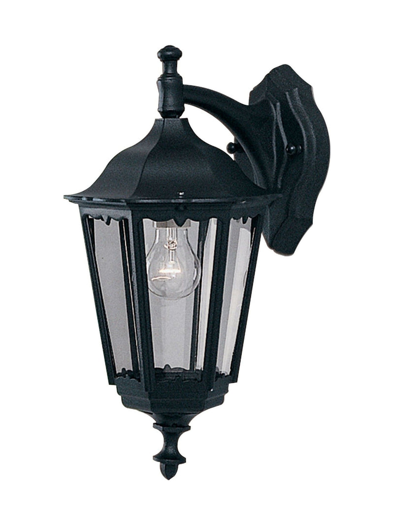 Searchlight Black Luna outdoor wall light, imported from the UK