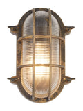 Searchlight black gold outdoor wall light - British product