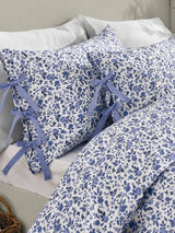 Next Wylder Blue Hannah Floral Bow Tie Duvet Cover and Pillowcase Set- Buy online at McGrocer