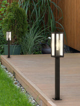 Next Searchlight Black Baku Large Outdoor Post Light- Buy online at McGrocer