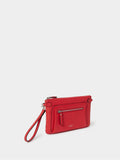 Osprey London Ruby cross-body bag in red Natural Grain leather, imported from the UK