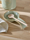 Ceramic Spoon Rest Sage Green Country Badge (British brand)