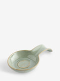 Ceramic Spoon Rest Sage Green Country Badge (British brand)