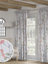Next Next Isla Floral Cream/Pink/Green Made to Measure Curtains- Buy online at McGrocer