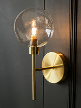 Next Rockett St George Glass Globe & Brass Wall Light 28cm- Buy online at McGrocer