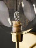 Rockett St George brass glass globe wall light - British product