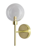 Rockett St George brass glass globe wall light - British product
