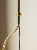 Rockett St George antique brass glass globe ceiling light 145cm (British brand)