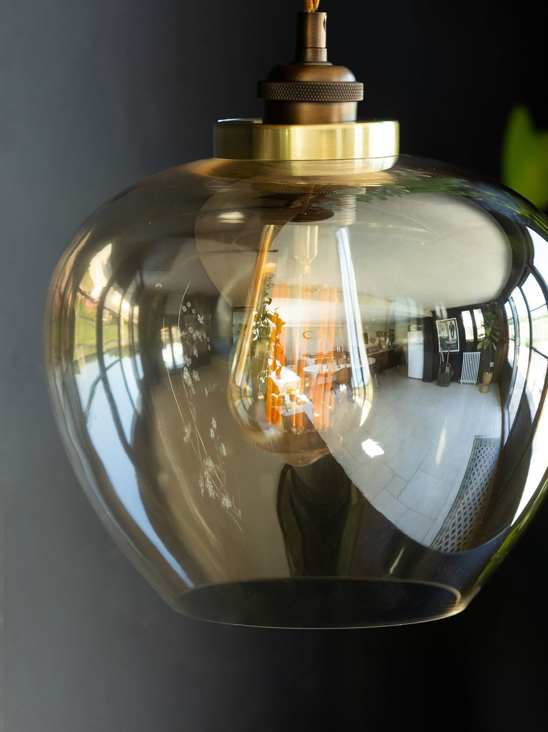 Rockett St George champagne glass ceiling light, imported from the UK