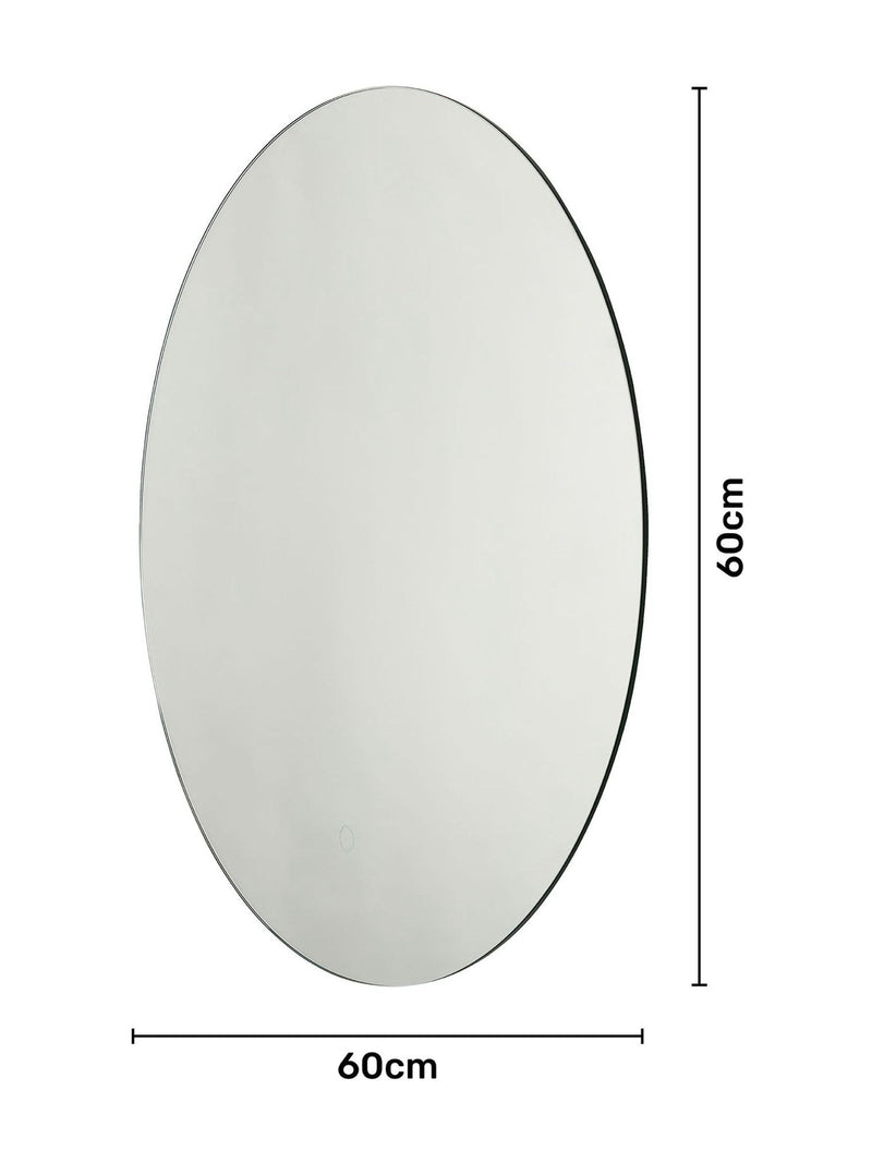 BHS round LED touch demist mirror 60cm (British brand)