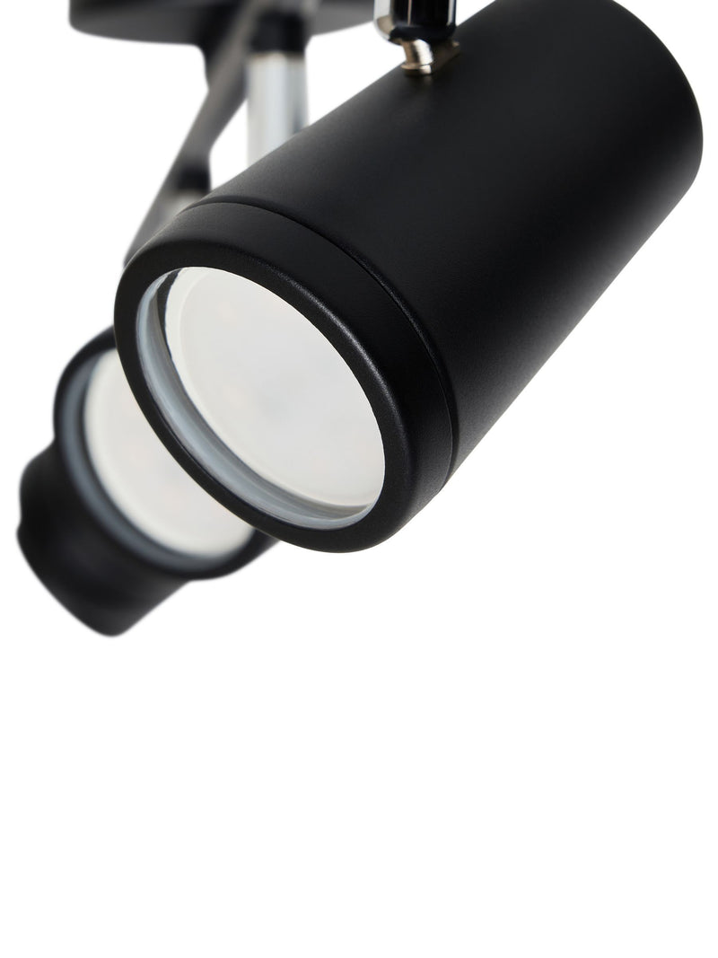 BHS Freya 4-light GU10 wall light black IP44, UK version