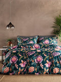 Vantona Teal Blue Anika Quilt Cover Set