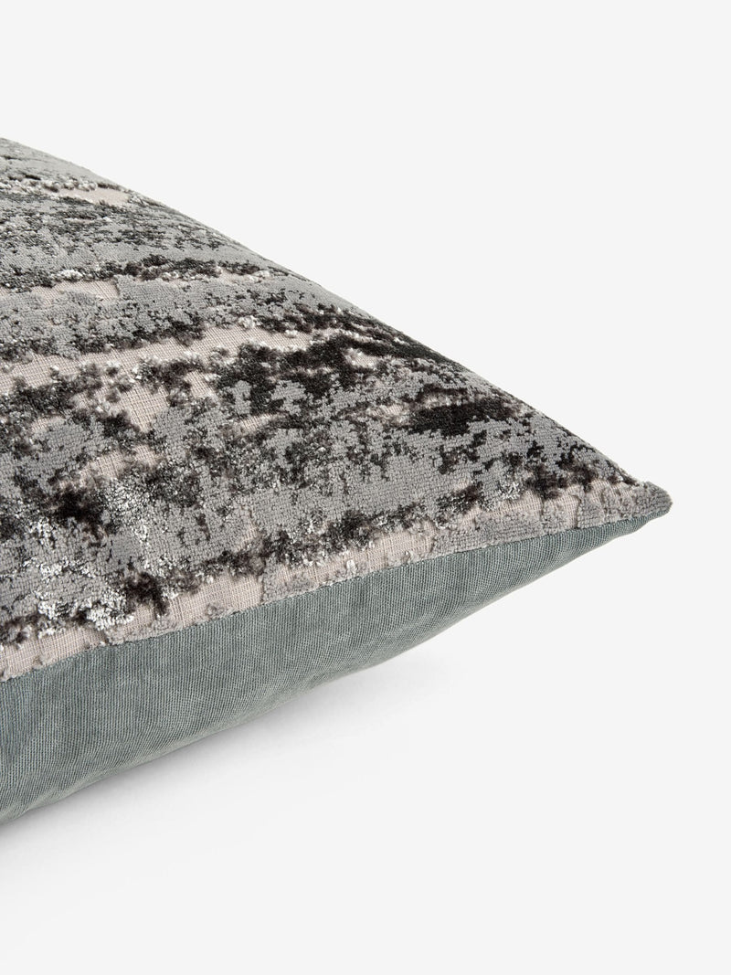Charcoal grey velvet cushion 59x59cm - British product