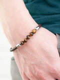 Treat Republic woven tiger's eye bracelet 21cm (British brand)