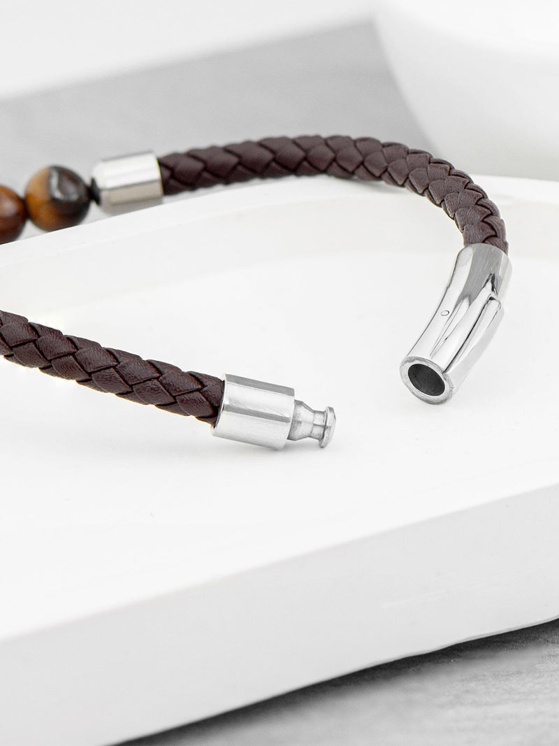 Treat Republic woven tiger's eye bracelet 21cm (British brand)