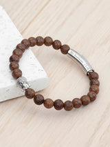 Next Treat Republic Men's Personalised Wooden Buddha Bracelet 22.5cm- Buy online at McGrocer