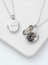 Next Treat Republic Personalised Oval Photo Locket Pendant Necklace- Buy online at McGrocer