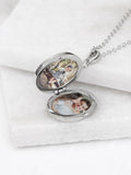 Treat Republic personalised oval photo locket pendant (British brand)