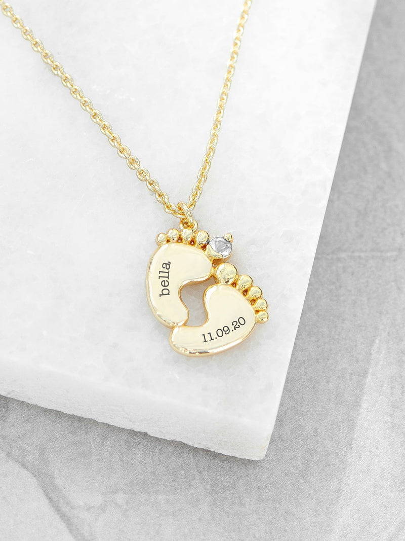 Treat Republic baby personalised feet necklace (British brand)